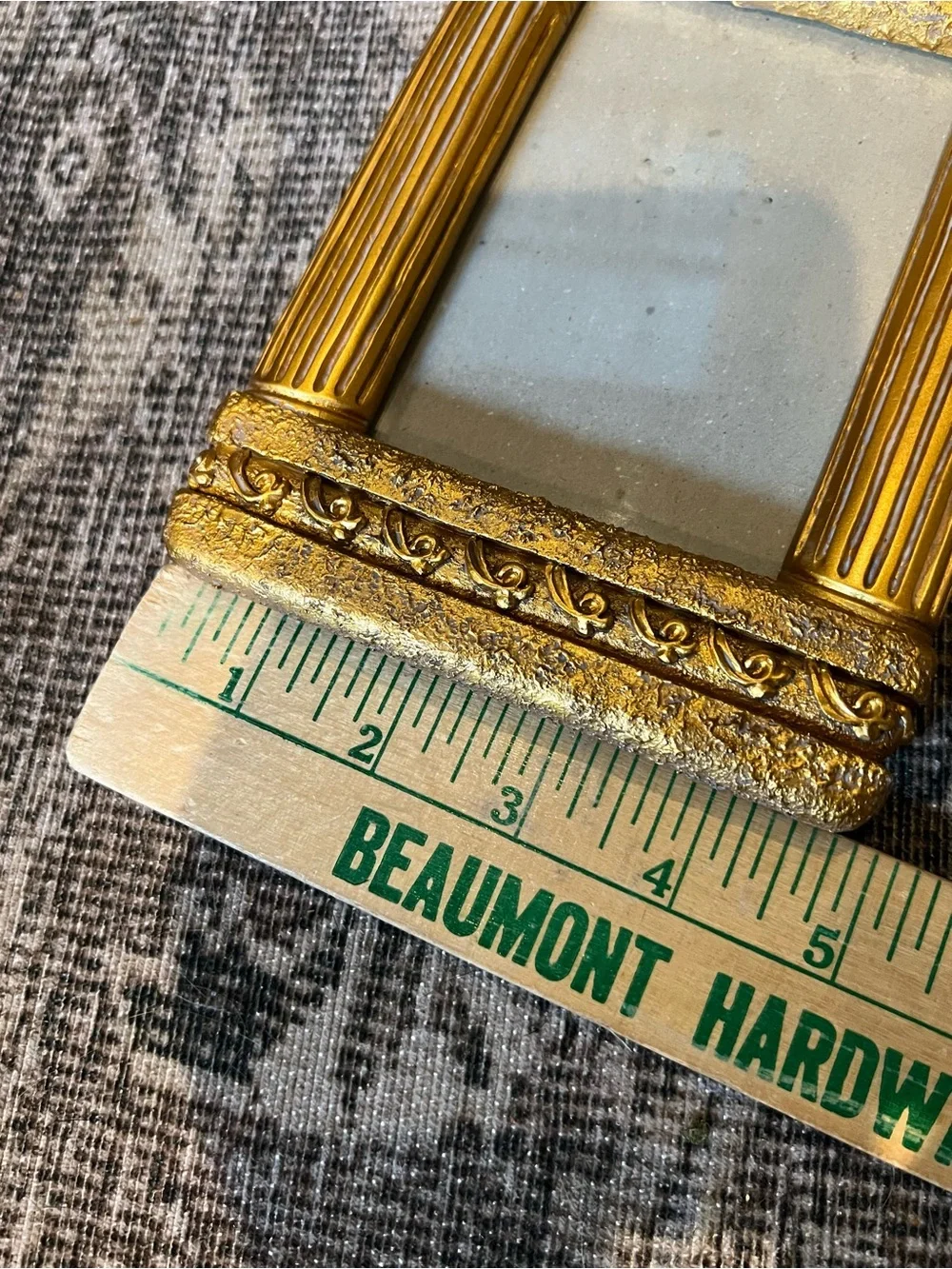 Vintage Gold Cherub Cupid Picture Frame 1990s Hollywood Regency 3.5 x 5” Photo